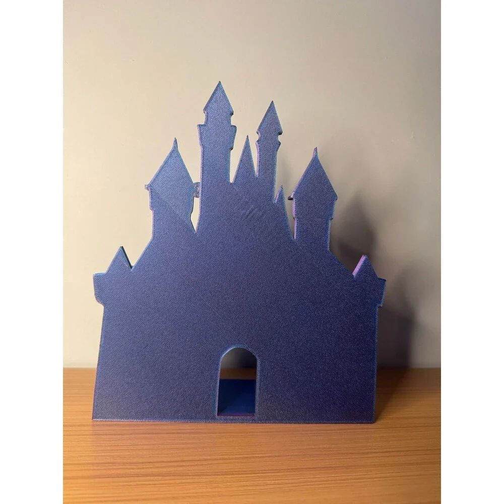 Custom Disney Doorables-Princess Castle Display Shelf 9.5x8in Metallic/Navy